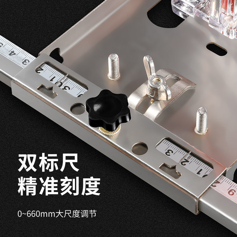 Máquina de corte Tabla de cortar Máquina de mármol de 4 pulgadas Sierra de jardín eléctrica portátil Placa inferior Tablero de carpintería Modificación con escala Herramienta de marco de posicionamiento