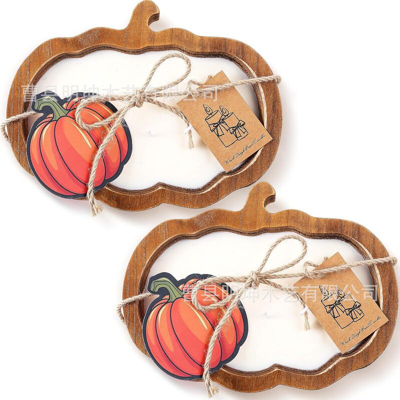 New Wooden Candle Bowl Rustic Style Wood Scented Candle Base Farmhouse Decor Thanksgiving Aromatherapy Dish Wood