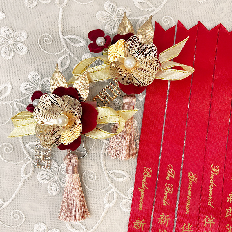 Flor de boda de alto nivel, novia, padres, flores de broche, flores de bridesmaid, flores de bridesmaid.