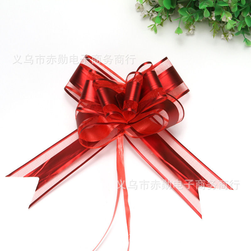 Flores de organza mate n.º 50 atadas a mano, decoración para bodas, suministros para tiendas de textiles para el hogar, adornos florales, cintas de colores metálicos.