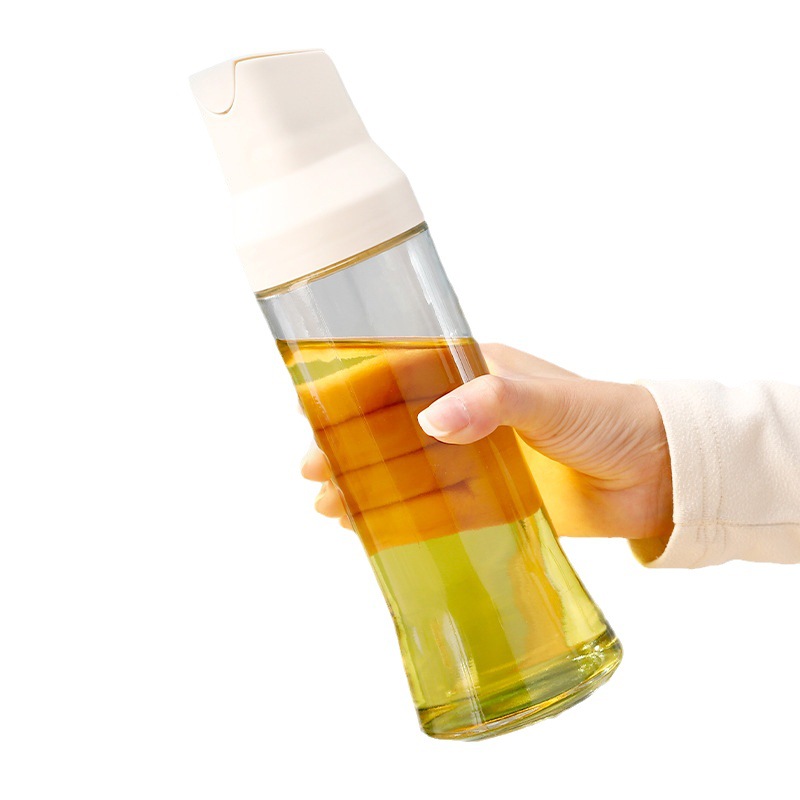 Olla para aceite con apertura y cierre automáticos, juego antiadherente de calidad alimentaria, botellas transparentes para aceite, sal y vinagre para cocina doméstica, antibacterianas y resistentes a la humedad.