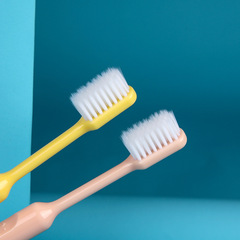 Three packs of candy-colored soft-bristle toothbrushes for adults and couples, home use with protective cover, ultra-fine and ultra-soft small head toothbrush wholesale