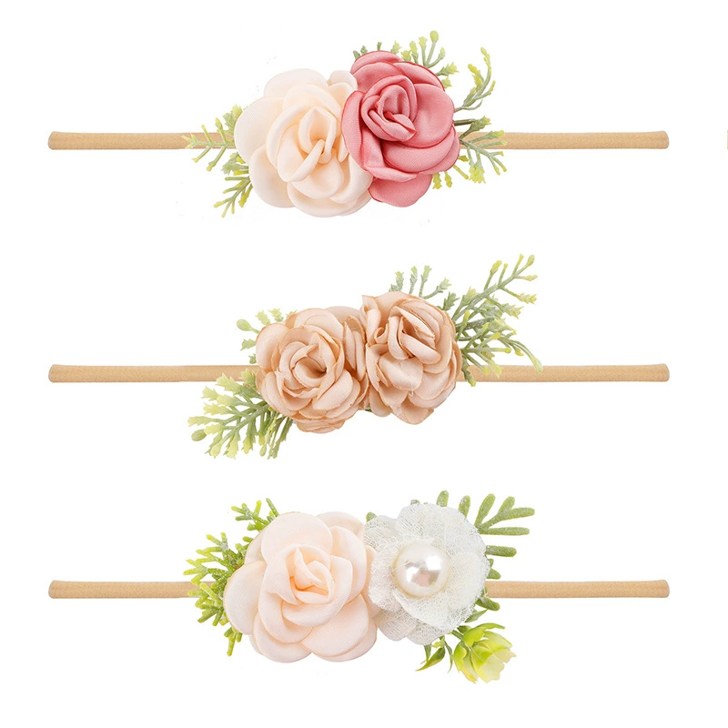 Прямые продажи с фабрики Горячая Детская галогенная защита популярные аксессуары для волос резинка для волос Детская нейлоновая резинка жемчужная бриллиант комбинация повязка для волос