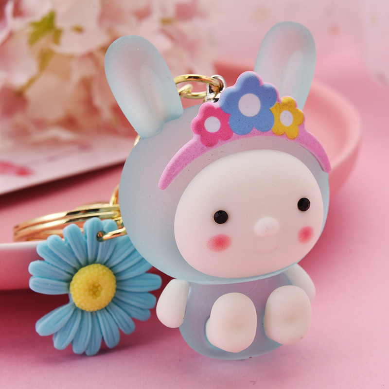 1 Piece Cute Rabbit Arylic Plating Keychain display picture 4