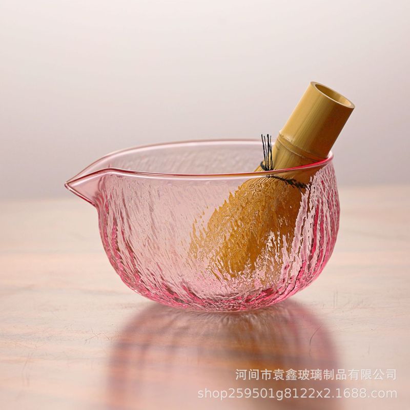 跨境专供 日式玻璃锤纹抹茶茶具套装茶筅抹茶刷百本立茶筅立组合|undefined