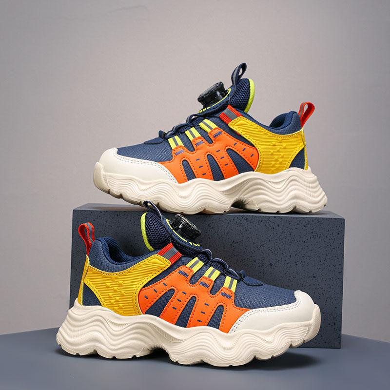 Zapatos para niños 2025 primavera y otoño nuevos zapatos deportivos para niños impermeables de cuero