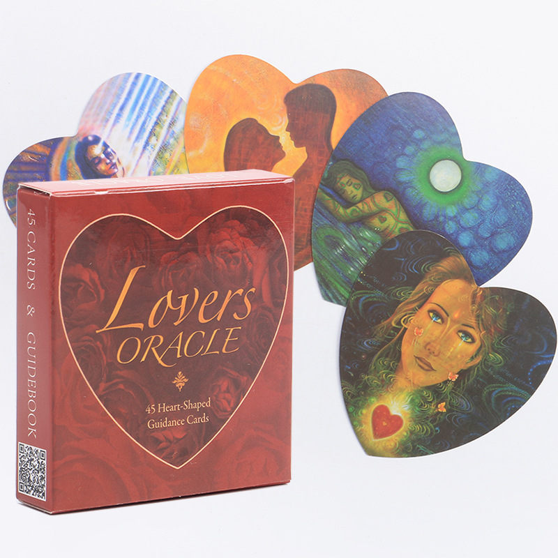 Lovers Couple Oracle Tarot Heart-shaped Cards_voghion.com