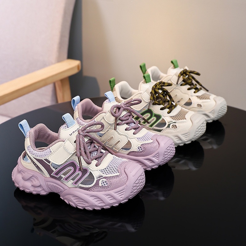 Sandalias deportivas de malla transpirable para niños, unisex, zapatos para bebés activos._voghion.com