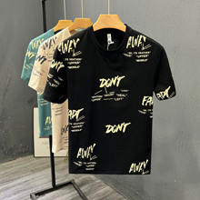 捡漏外贸尾货男装短袖t恤半截袖夏季男士帅气潮牌体恤衫上衣夏季