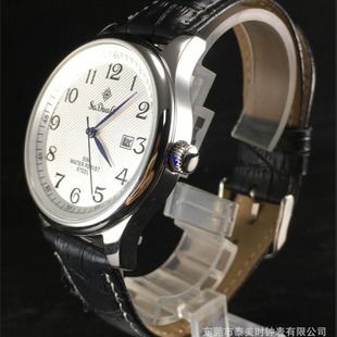 Factory Price Direct Full Stainless Steel Leisure Male Leather Belt Watch Quartz Watch Men's Watches on Behalf of