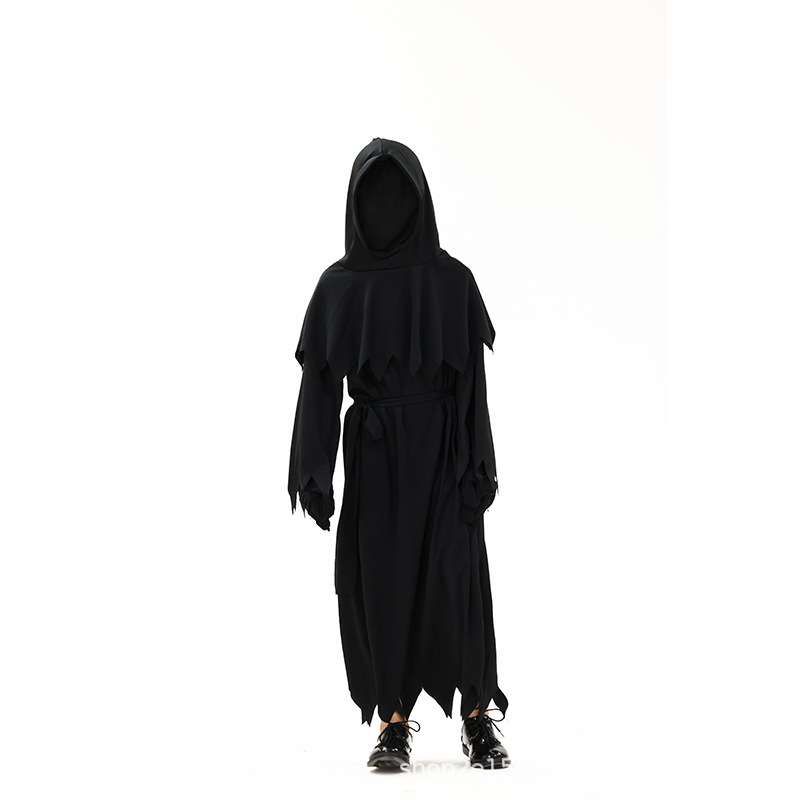 万圣节死神装扮儿童表演服演出服魔眼死神角色扮演cos服派对服|undefined