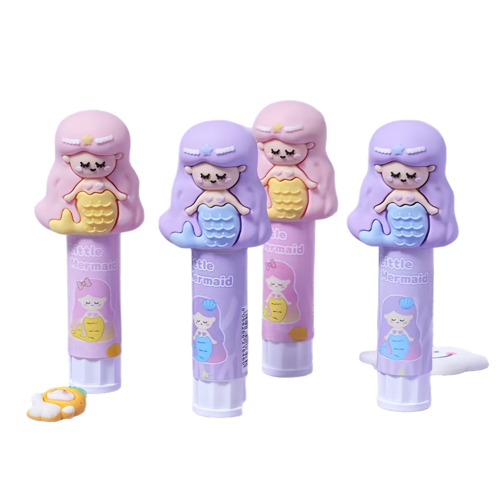 Cartoon personalizado cubierta de goma sólida cubierta de lápiz labial cubierta de lápiz labial DIY accesorios de decoración de oficina fabricantes de artículos de estudiantes de primaria y secundaria lotes
