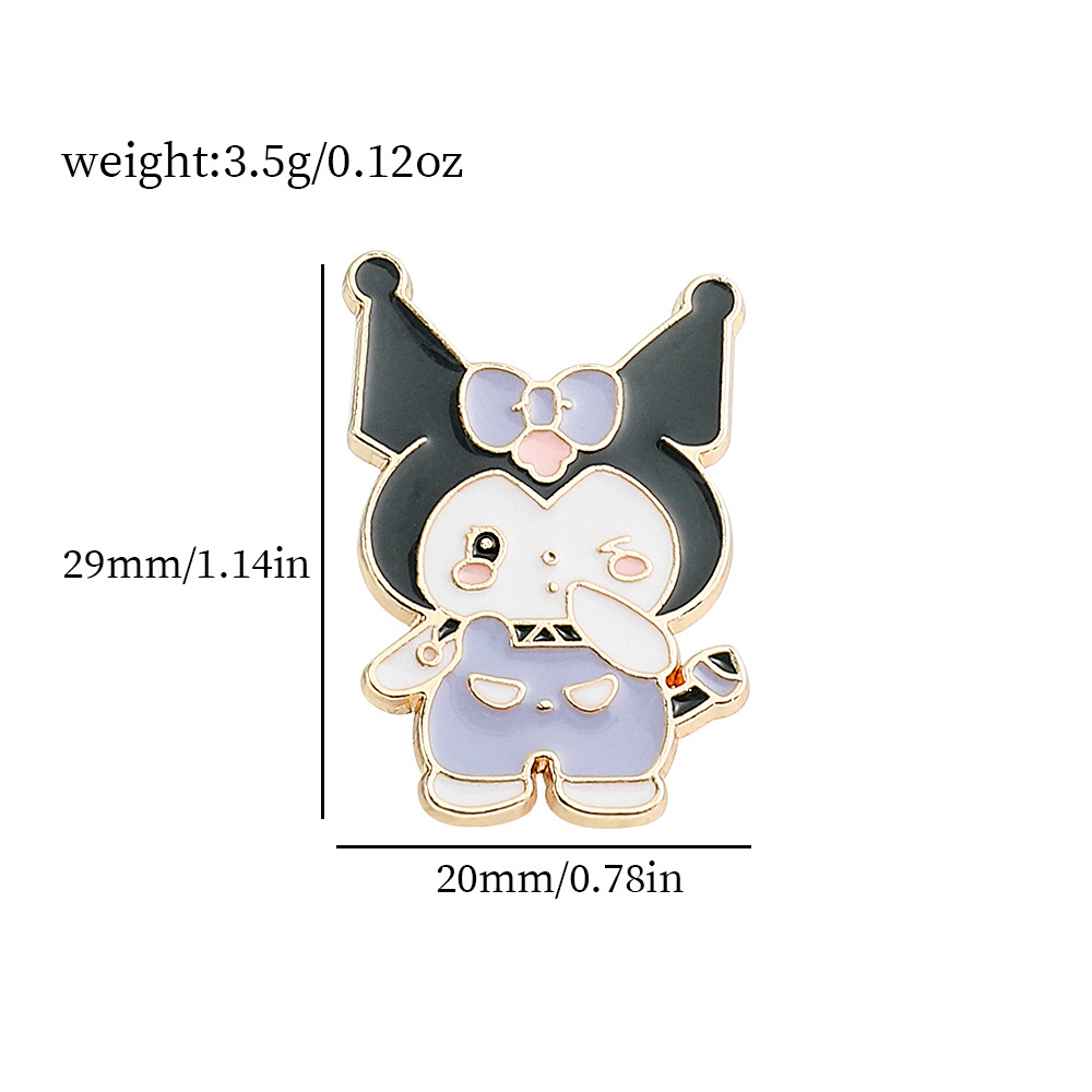 Venta caliente cien Sanrio serie de metal broche de dibujos animados coolomi Yugui perro KT gato todo-fósforo de moda insignia