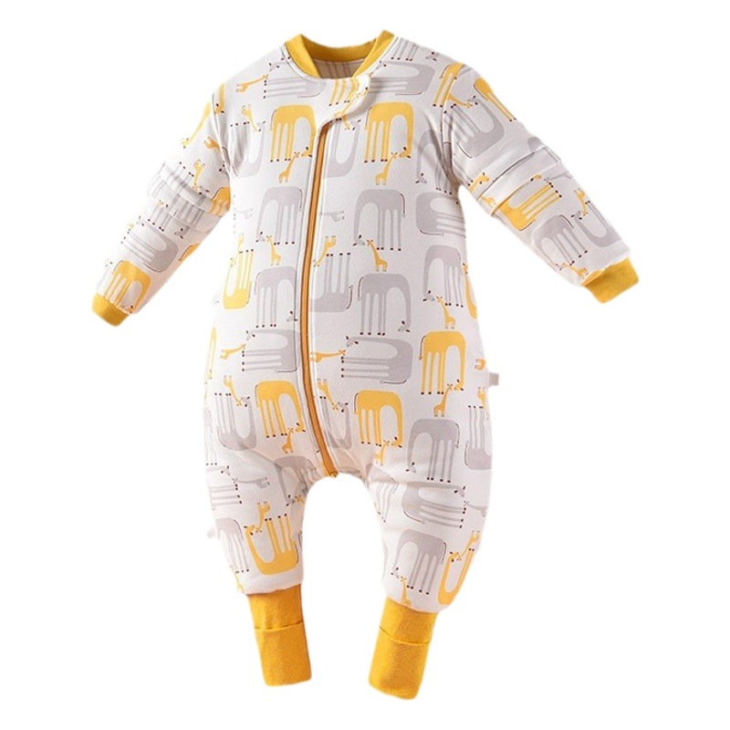 Otoño e invierno Bebé anti-kick edredón pierna dividida engrosada acolchado anti-choque niños recién nacidos temperatura constante clase un saco de dormir para bebés