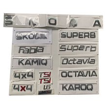 适用skoda斯柯达车标明锐速派柯迪亚克字母标后尾箱车身贴改装贴
