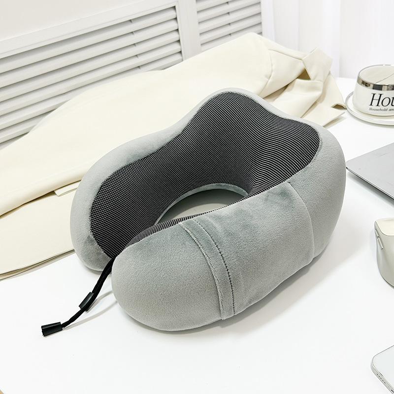 Almohada en forma de U de joroba Almohada de oficina bordada para el almuerzo Viaje de negocios Almohada de cuello de rebote lento Almohada en forma de U de espuma de memoria de joroba image 8