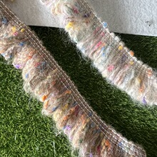 现货3CM毛线花边仿羊毛排须花边娃娃装饰织带镶边洛丽塔风格花边