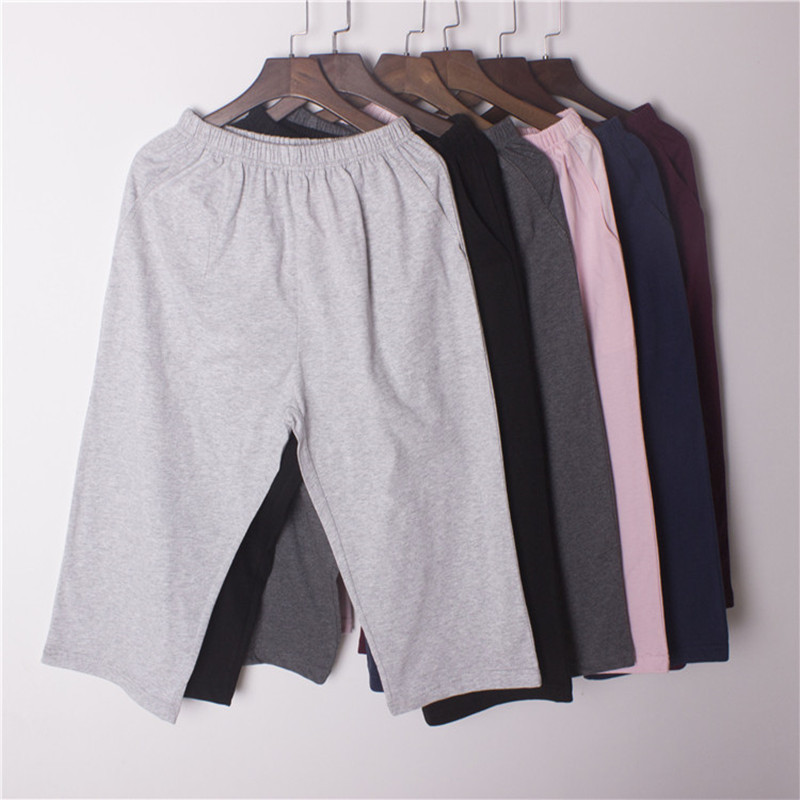 Factory wholesale summer cotton cropped pants women's pajama pants thin home loose summer cotton large size home shorts Factory wholesale summer cotton cropped pants women's pajama pants thin home loose summer cotton large size home shorts