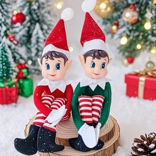 Christmas Decorations Christmas Elf Ornaments Bookshelf Elf Home Window Venue Layout Elf Dolls