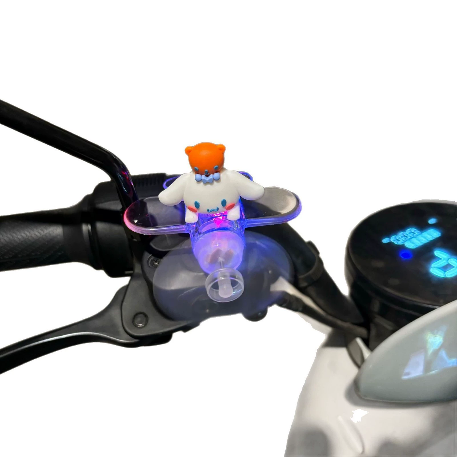 Electric car, glowing airplane, rotating decorations, generating electricity