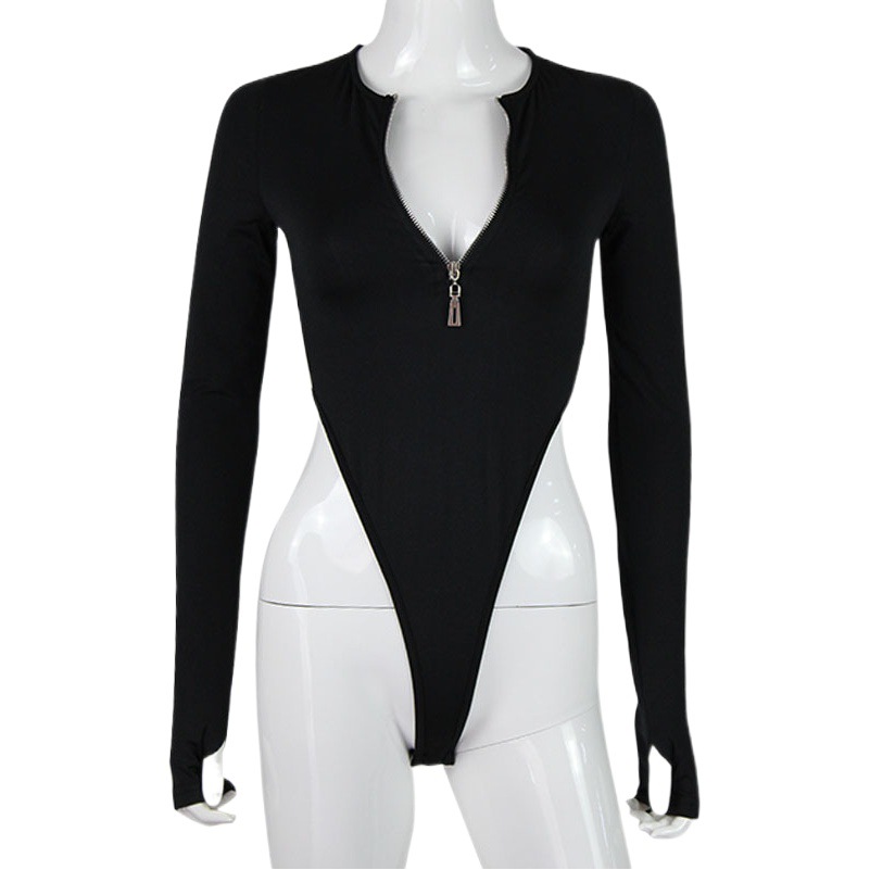 LTY6006D nuevo europeo y americano transfronterizo Amazon AliExpress ropa de mujer en stock de manga larga mono Delgado image 1