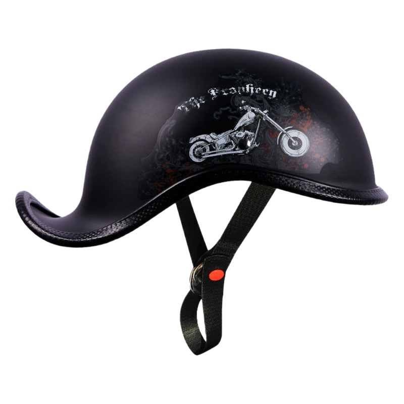 Casco de motocicleta retro medio casco para hombres y mujeres casco de motocicleta casco de seguridad con batería eléctrica primavera y verano