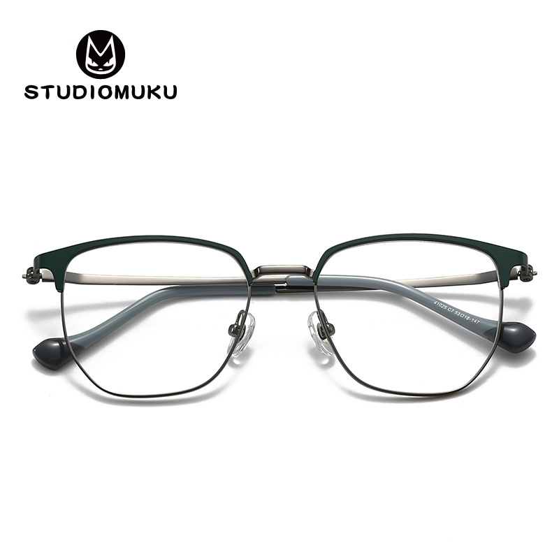 Studiomuku Muku Glasses New Square Frame Glasses Suitable for Most Brothers and Sisters Frames