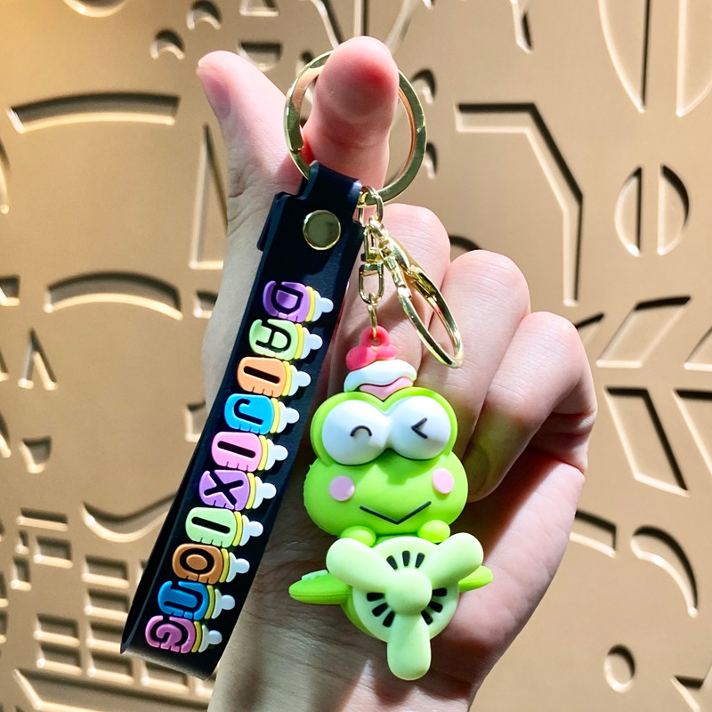 Llavero de dibujos animados de Sanrio con diseño de perro de orejas grandes, colgante, adorno de llavero de Kuromi, artículos pequeños, pequeño regalo