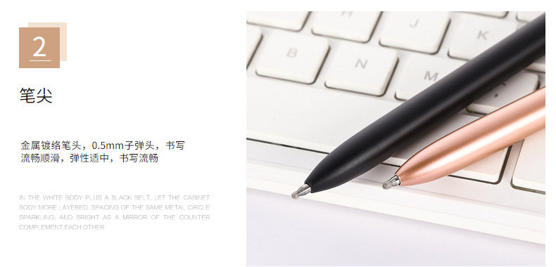 金属小米签字笔现货 旋转广告圆珠笔印刷LOGO 商务米家中性笔批发详情39