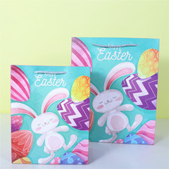 跨境外貿復活節白卡禮物袋兔子系列手提袋糖果禮品紙袋子批發