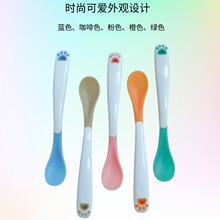 跨境食品级感温勺宝宝喂养米糊勺感温变色勺子儿童训练软勺