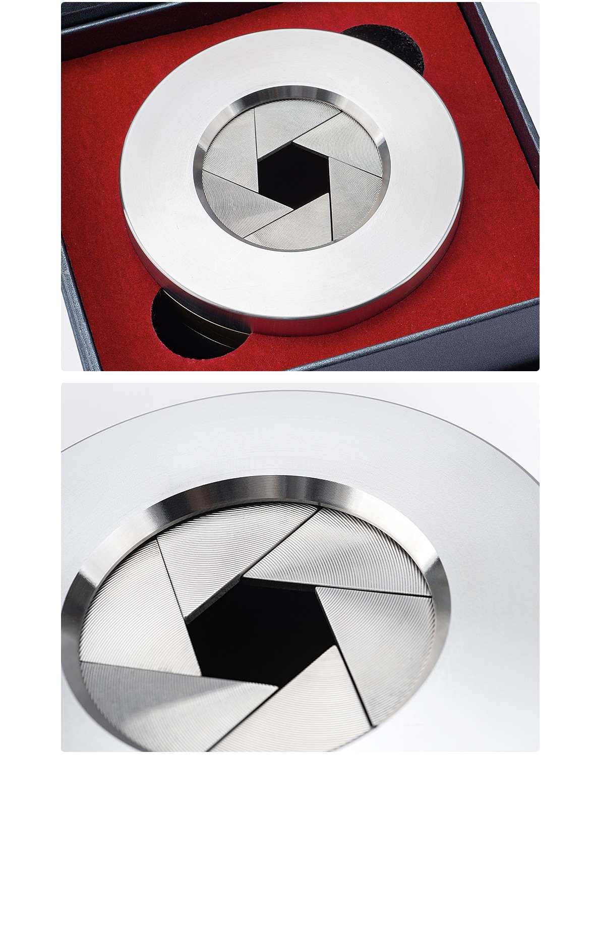 Cross-border Thickened Anti-ash Car Household Stainless Steel Creative Ashtray Advanced Gift Ashtray Shutter Design