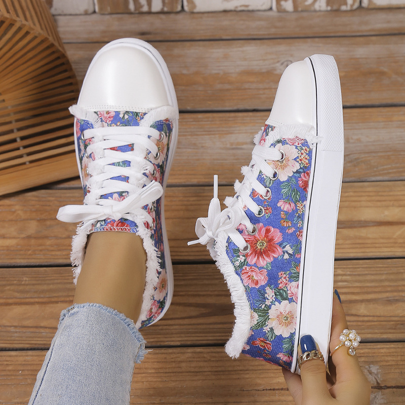 Women's Canvas Shoes - Skull Graffiti 3