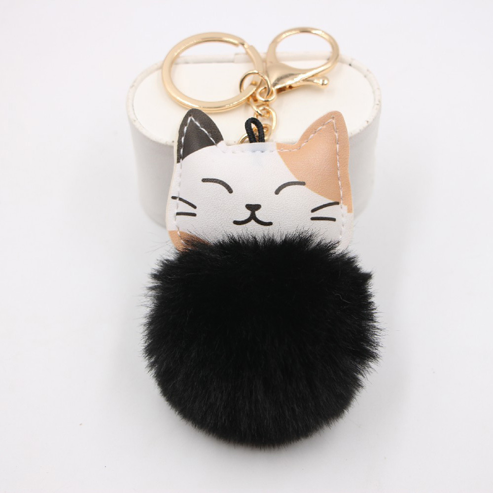 Cute Little Cat Key Chain Pendant School Bag Purse Plush Pendant Jewelry display picture 1