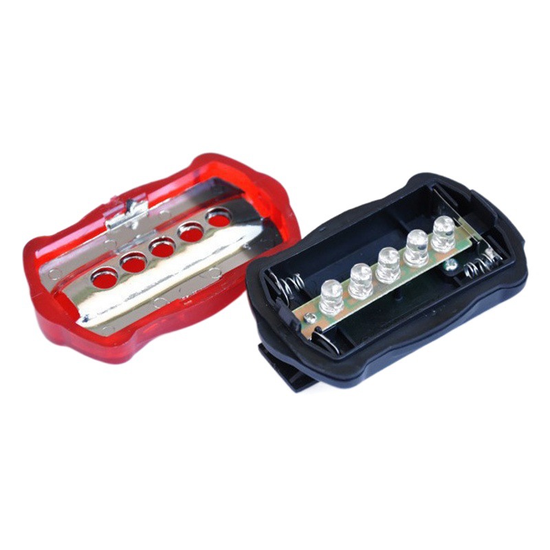 Oferta especial bicicleta de montaña bicicleta de carretera bicicleta trasera bicicleta luz trasera mariposa luz trasera 5led luz de advertencia