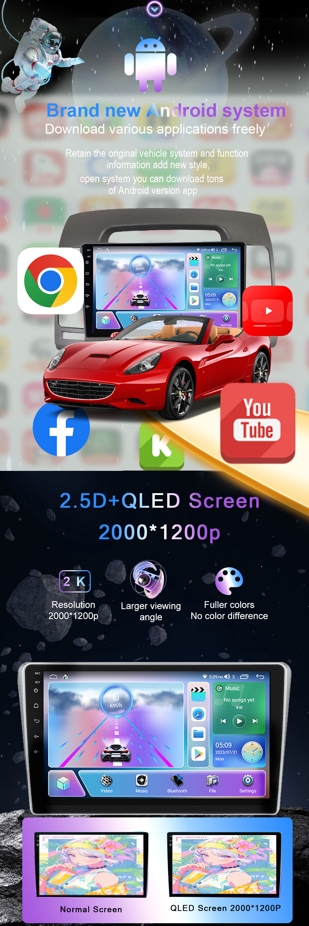 Android Navigation Is Suitable for 07-11 Toyota Corolla Navigator Car Mp5 Player All-In-One Gps