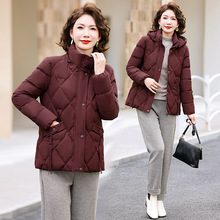 大码宽松中老年女装2025新款加厚保暖棉服休闲时尚妈妈棉衣冬季棉
