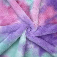 现货GRS再生10毛小兔毛扎染绒面料宠物窝毛绒玩具植绒布鞋材布料