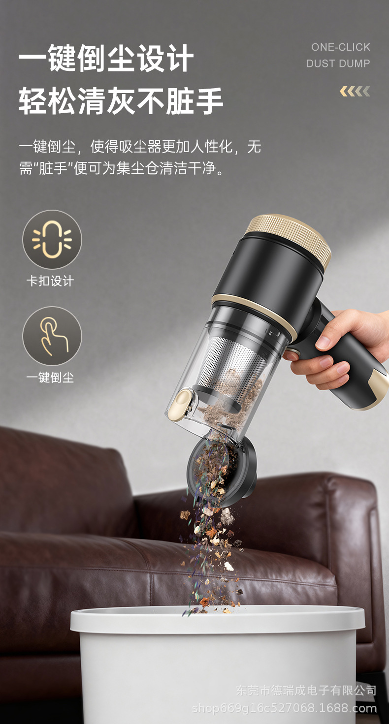 New model of all-in-one car vacuum cleaner with blow, suction, and charging functions, digital display, brushless motor, strong suction, suitable for both home and car use, handheld vacuum cleaner