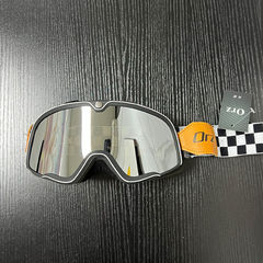 Orz Retro Style Motorcycle Sunglasses, Harley Retro Windproof and Dustproof Goggles, Motorbike Off-Road Riding 3/4 Helmet
