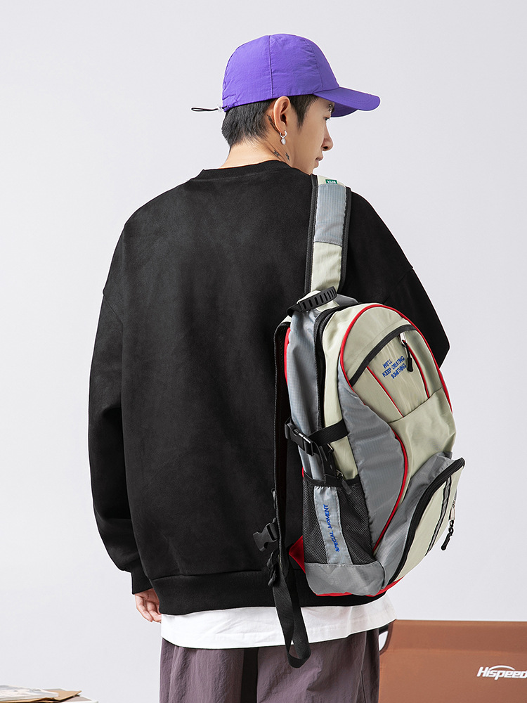 Sudadera de cuello redondo de gamuza de 350 g para hombre, estilo japonés, nueva colección primavera 2025, de marca, holgada, bordada, estilo chaqueta.