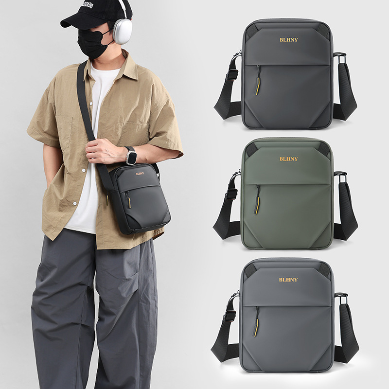 Crossbody bag 2026 new model men's shoulder bag, fashionable casual backpack, large-capacity men's bag, trendy leather bag manufacturer