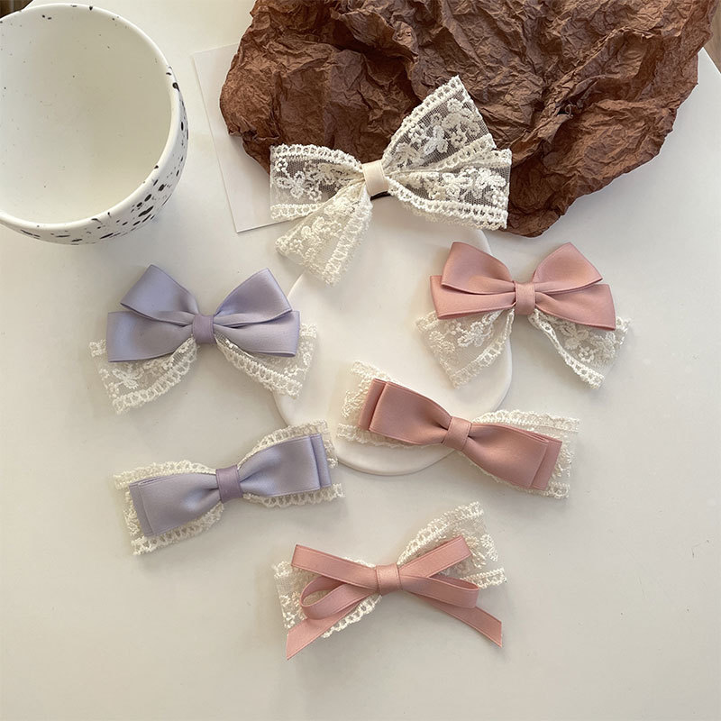 Women's Sweet Simple Style Bow Knot Cloth Hair Clip Hair Tie Brooches display picture 3