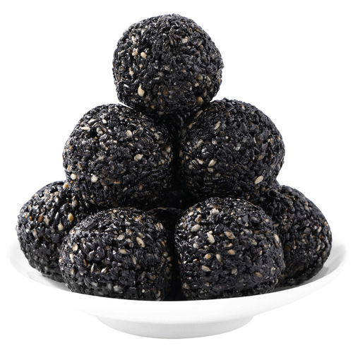 Kuaishou's same style black sesame balls, handmade by nine steaming and nine drying, sesame balls individually packed black sesame balls