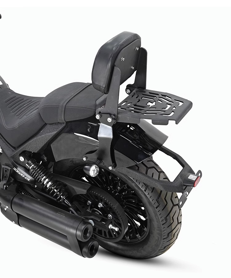 Muscle car Wolf applicable to Benda black flag 500 backrest tail shelf rear tail frame tail wing multifunctional folding backrest modification