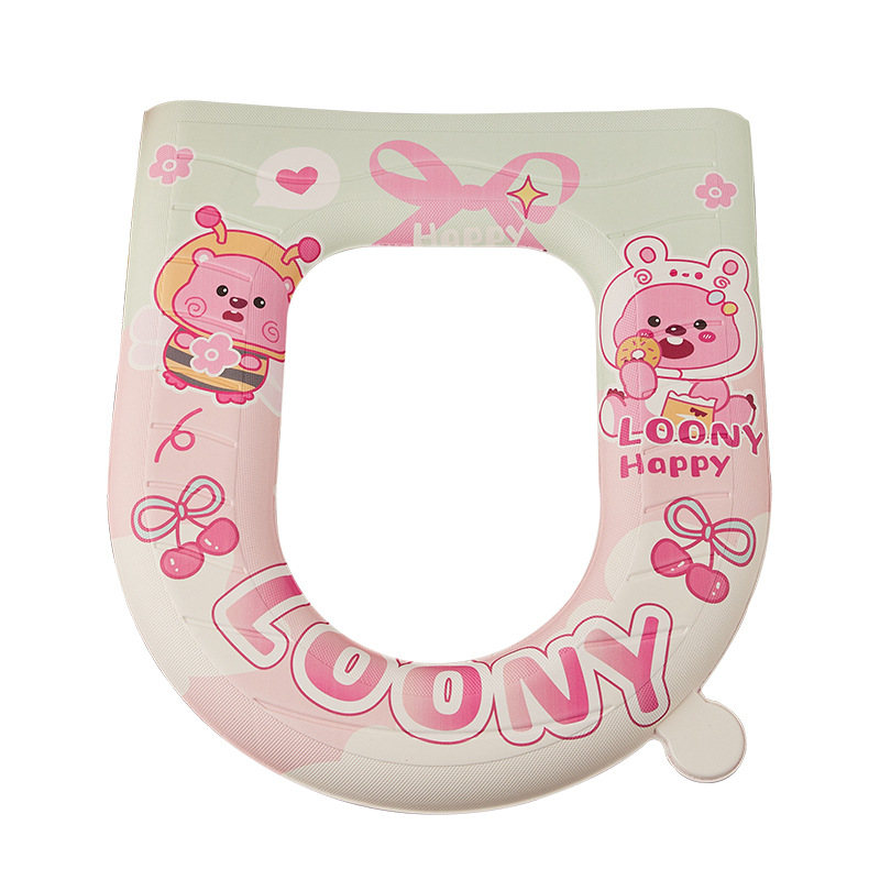 Gradiente cojín de inodoro de animales cojín de inodoro de lavado impermeable de verano cuatro estaciones de espuma universal cojín de inodoro grande para el hogar
