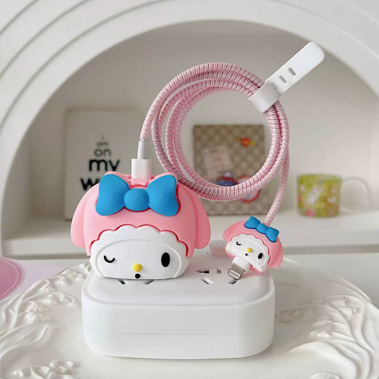 Apple, cartoon charger, protective case, 20W