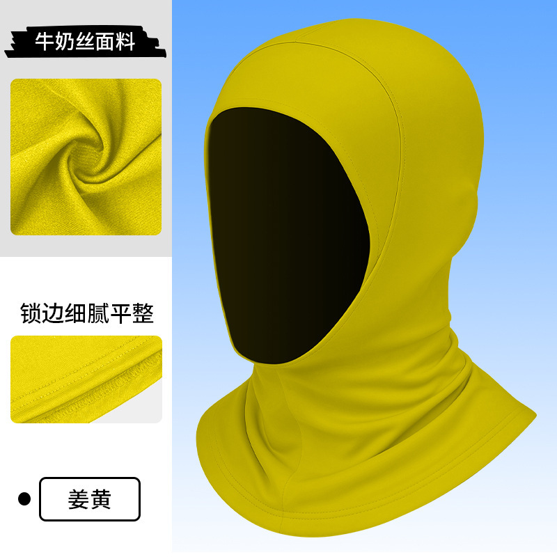 跨境夏纯色打底帽女时尚高弹薄款冰丝头巾帽加长护颈肩透气包头帽|undefined