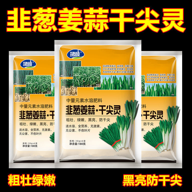 韭葱姜蒜干尖灵大蒜姜大葱韭菜干尖专用肥农用尖绿叶增长叶面肥料|undefined