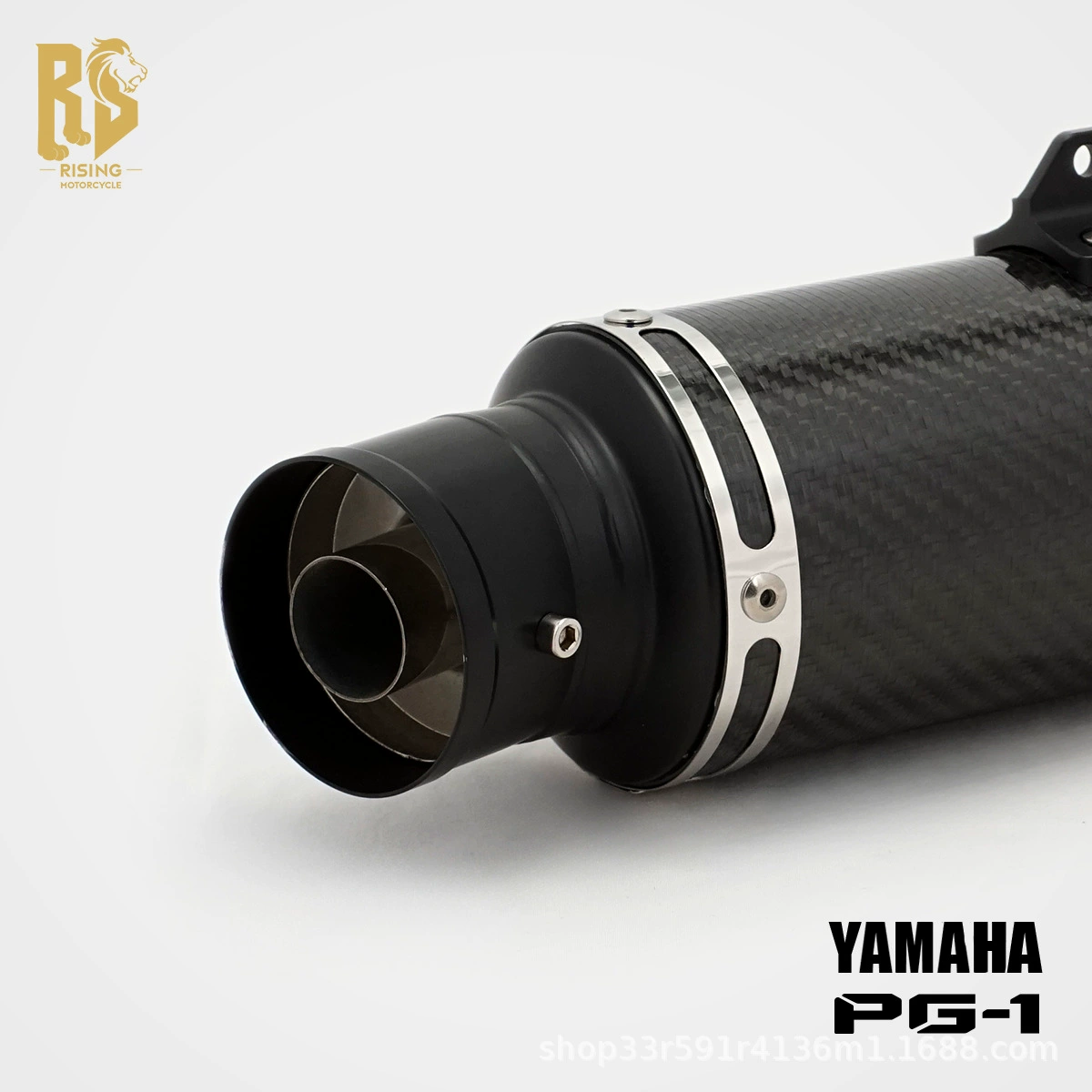 RS модифицированный Yamaha PG-1 специальный полный средний выхлоп, углеродное волокно черная труба, стрит-коммутер ретро
